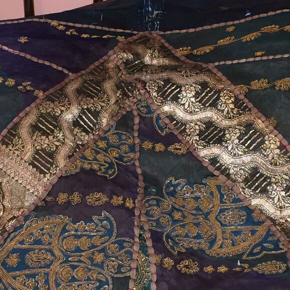 Indian / Indonesian Blanket/ Rug/ Wall ? 92”L x 74” W READ - Picture 6 of 15